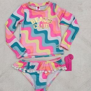 🆕️ Betsey Johnson Beach Club 2 pc Rashguard Set